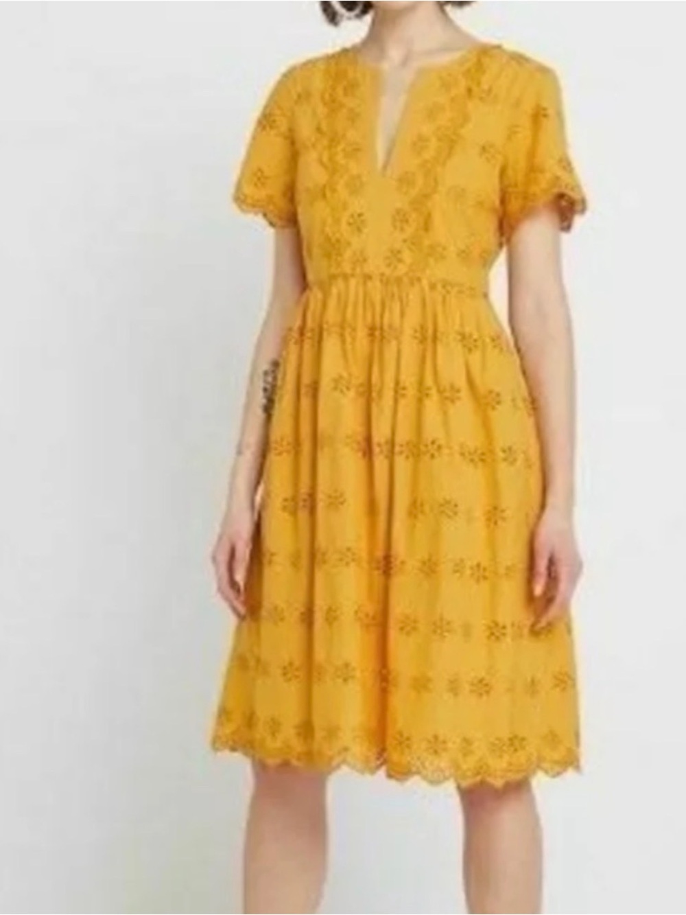 Madewell NWT Scalloped Eyelet Midi Dress